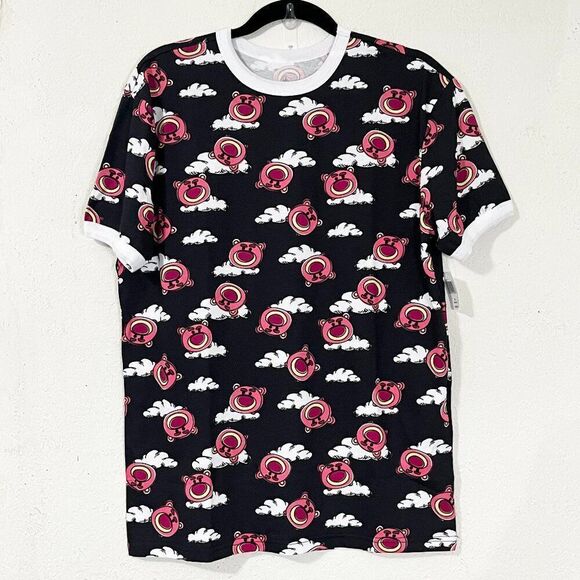 Disney Parks Pixar Toy Story 3 Lotso Huggin Bear Ringer Shirt NWT Size Small - Picture 1 of 9